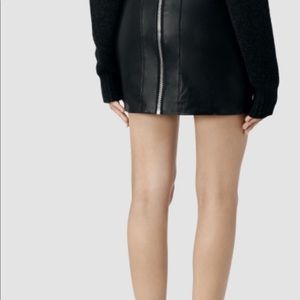 All saints leather Lena skirt sz 2